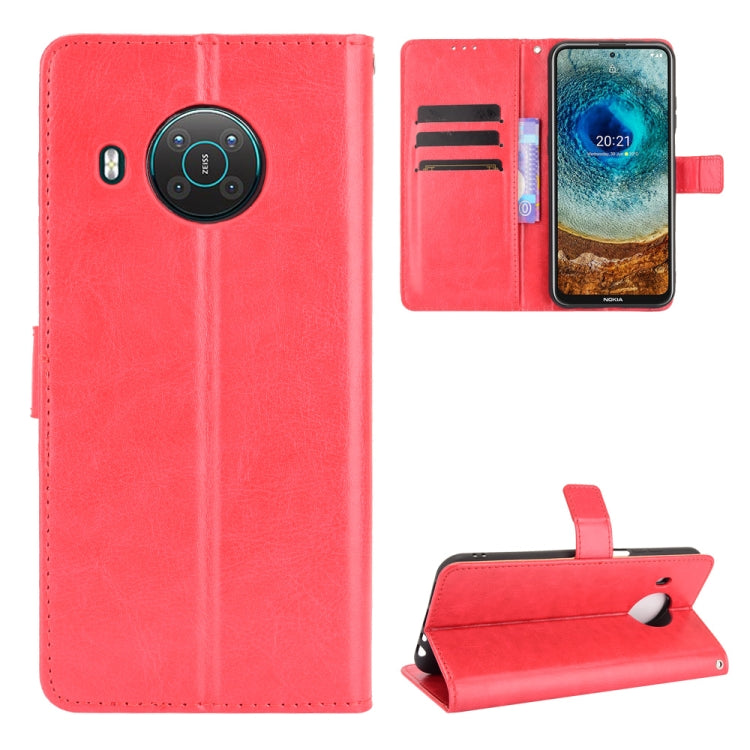 For Nokia X10 / X20 Crazy Horse Texture Horizontal Flip Leather Case with Holder & Card Slots & Lanyard(Red) by buy2fix