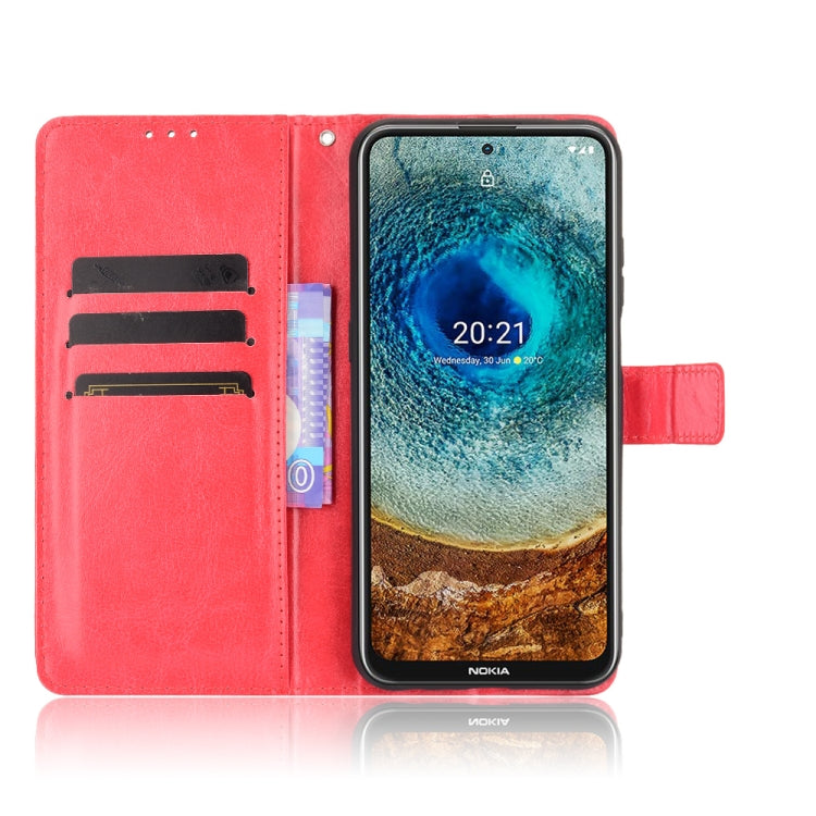 For Nokia X10 / X20 Crazy Horse Texture Horizontal Flip Leather Case with Holder & Card Slots & Lanyard(Red) by buy2fix