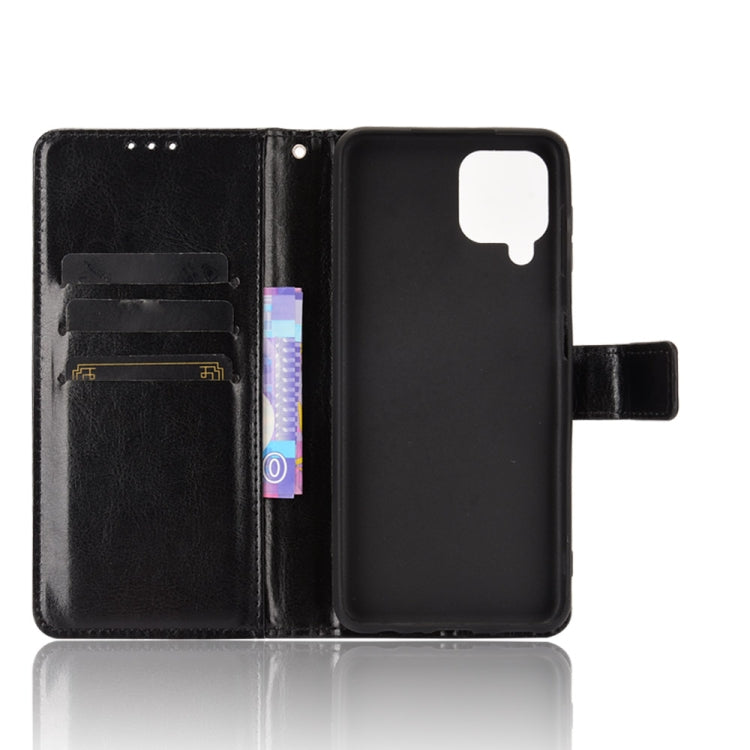 For Samsung Galaxy A22 4G Crazy Horse Texture Horizontal Flip Leather Case with Holder & Card Slots & Lanyard(Black) by buy2fix