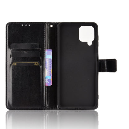 For Samsung Galaxy A22 4G Crazy Horse Texture Horizontal Flip Leather Case with Holder & Card Slots & Lanyard(Black) by buy2fix