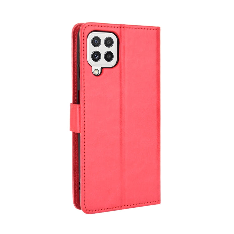 For Samsung Galaxy A22 4G Crazy Horse Texture Horizontal Flip Leather Case with Holder & Card Slots & Lanyard(Red) by buy2fix