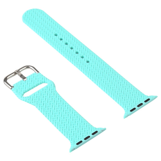 Braided Silicone Watch Band with Buckle For Apple Watch Ultra 49mm&Watch Ultra 2 49mm / Series 9&8&7 45mm / SE 3&SE 2&6&SE&5&4 44mm / 3&2&1 42mm(White) - Watch Bands by buy2fix | Online Shopping UK | buy2fix
