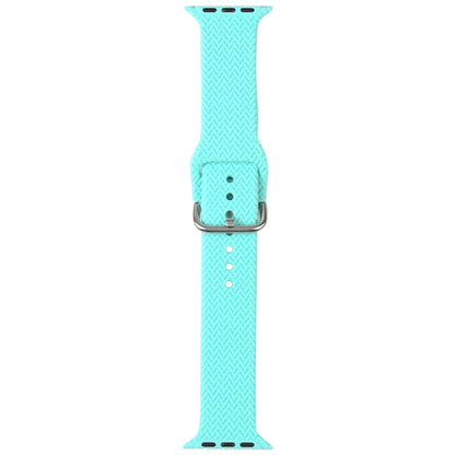 Braided Silicone Watch Band with Buckle For Apple Watch Ultra 49mm&Watch Ultra 2 49mm / Series 9&8&7 45mm / SE 3&SE 2&6&SE&5&4 44mm / 3&2&1 42mm(White) - Watch Bands by buy2fix | Online Shopping UK | buy2fix