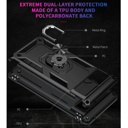 For Google Pixel 6 Shockproof TPU + PC Protective Case with 360 Degree Rotating Holder(Black) - Google Cases by buy2fix | Online Shopping UK | buy2fix