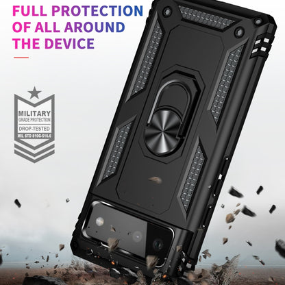 For Google Pixel 6 Shockproof TPU + PC Protective Case with 360 Degree Rotating Holder(Black) - Google Cases by buy2fix | Online Shopping UK | buy2fix