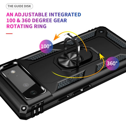 For Google Pixel 6 Shockproof TPU + PC Protective Case with 360 Degree Rotating Holder(Black) - Google Cases by buy2fix | Online Shopping UK | buy2fix