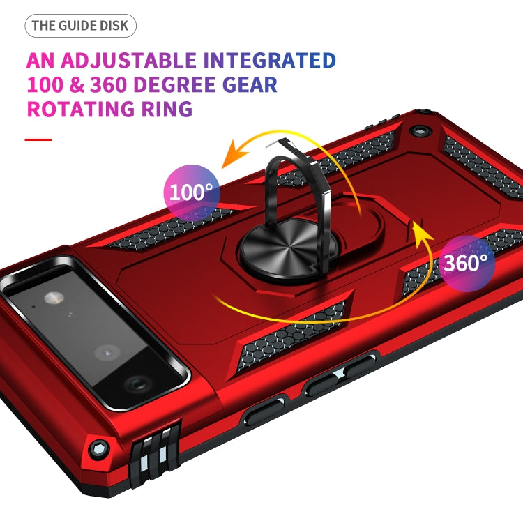 For Google Pixel 6 Shockproof TPU + PC Protective Case with 360 Degree Rotating Holder(Red) - Google Cases by buy2fix | Online Shopping UK | buy2fix
