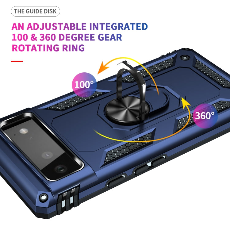 For Google Pixel 6 Shockproof TPU + PC Protective Case with 360 Degree Rotating Holder(Blue) - Google Cases by buy2fix | Online Shopping UK | buy2fix