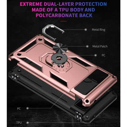 For Google Pixel 6 Shockproof TPU + PC Protective Case with 360 Degree Rotating Holder(Rose Gold) - Google Cases by buy2fix | Online Shopping UK | buy2fix