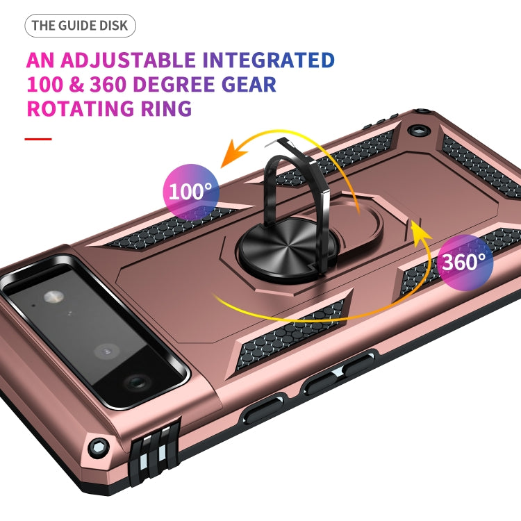 For Google Pixel 6 Shockproof TPU + PC Protective Case with 360 Degree Rotating Holder(Rose Gold) - Google Cases by buy2fix | Online Shopping UK | buy2fix