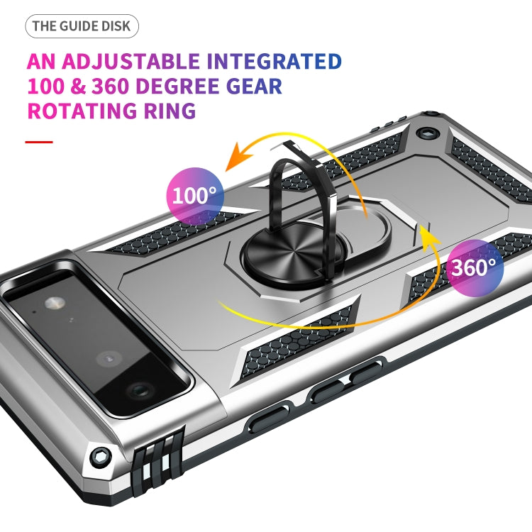 For Google Pixel 6 Shockproof TPU + PC Protective Case with 360 Degree Rotating Holder(Silver) - Google Cases by buy2fix | Online Shopping UK | buy2fix