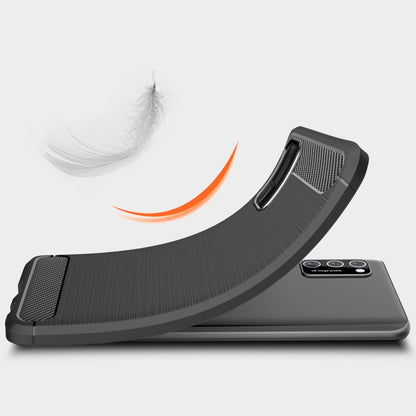 For Samsung Galaxy A03s 164mm Brushed Texture Carbon Fiber TPU Case(Red) by buy2fix