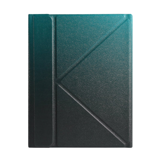 B07S Splittable Backlight Bluetooth Keyboard Leather Tablet Case with Triangle Holder & Pen Slot For iPad 9.7 2018 & 2017 / Pro 9.7 / Air 2(Gradient Dark Green) - Universal by buy2fix | Online Shopping UK | buy2fix