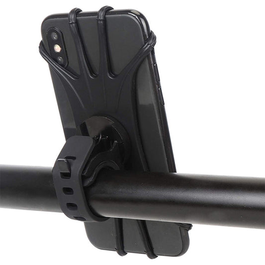 360 Degree Rotation Silica Gel Bicycle Phone Holder for 4-6.8 inch Mobile Phone(Black) - Holders by buy2fix | Online Shopping UK | buy2fix