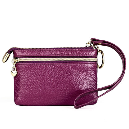 Ladies Sewing Thread Leather Fox Handbags Cute Mini Key Case(Purple) - Handbags by buy2fix | Online Shopping UK | buy2fix