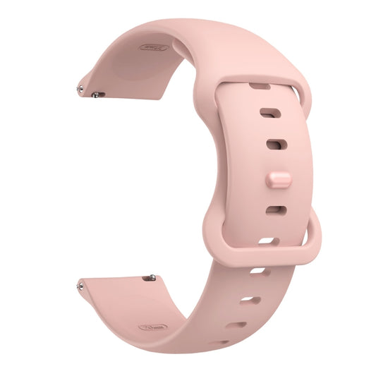 20mm For Samsung Galaxy Watch Active 3 41mm Butterfly Buckle Silicone Watch Band(Pink) - Watch Bands by buy2fix | Online Shopping UK | buy2fix
