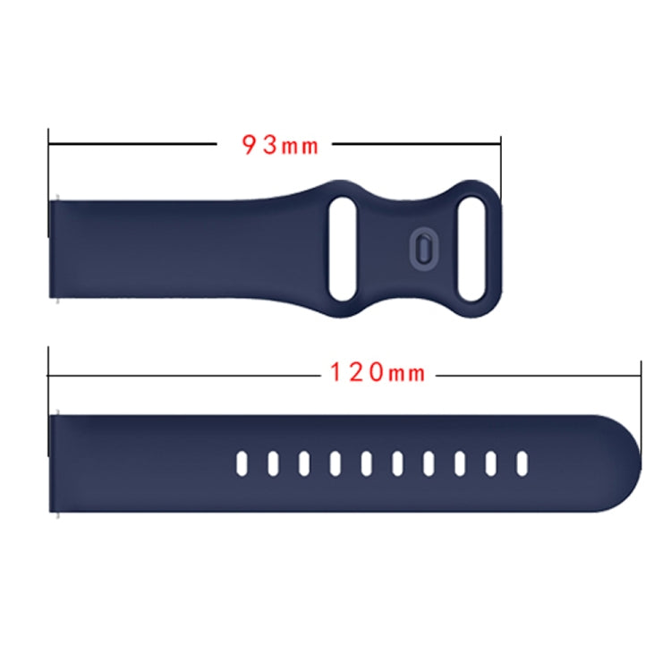 20mm For Samsung Galaxy Watch Active 3 41mm Butterfly Buckle Silicone Watch Band(Wine Red) - Watch Bands by buy2fix | Online Shopping UK | buy2fix