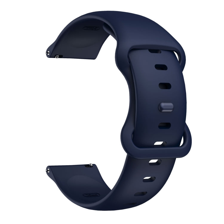 20mm For Samsung Galaxy Watch Active 3 41mm Butterfly Buckle Silicone Watch Band(Midnight Blue) - Watch Bands by buy2fix | Online Shopping UK | buy2fix