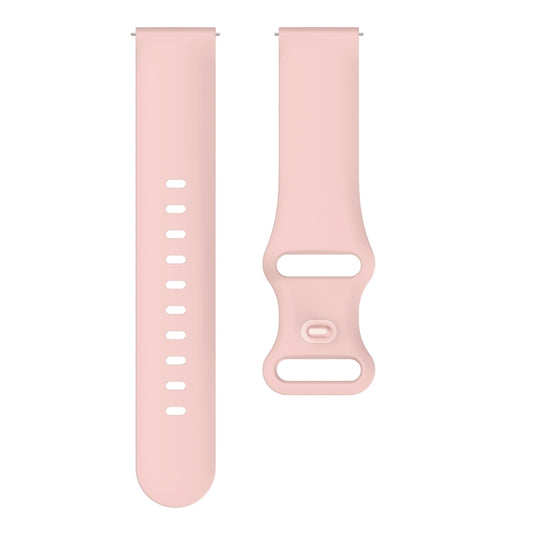 22mm For Samsung Galaxy Watch Active 3 45mm Butterfly Buckle Silicone Watch Band(Pink) - Watch Bands by buy2fix | Online Shopping UK | buy2fix