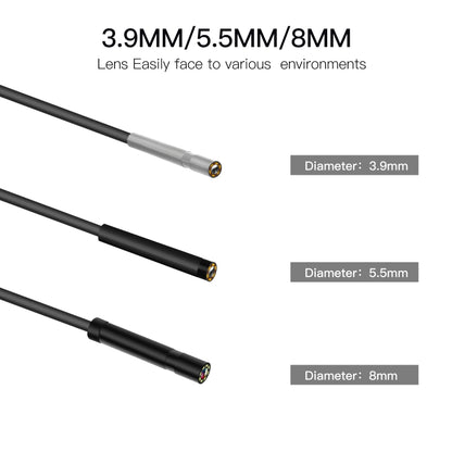 P60B 3.9mm 1080P 2.4 inch IPS Screen IP68 Waterproof HD Digital Endoscope, Length:10m Hard Cable -  by buy2fix | Online Shopping UK | buy2fix