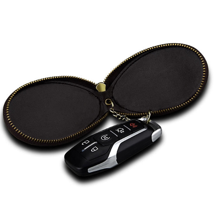 Vintage Leather Hanging Waist Universal Car Key Case(Coffee) by buy2fix