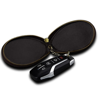 Vintage Leather Hanging Waist Universal Car Key Case(Coffee) by buy2fix