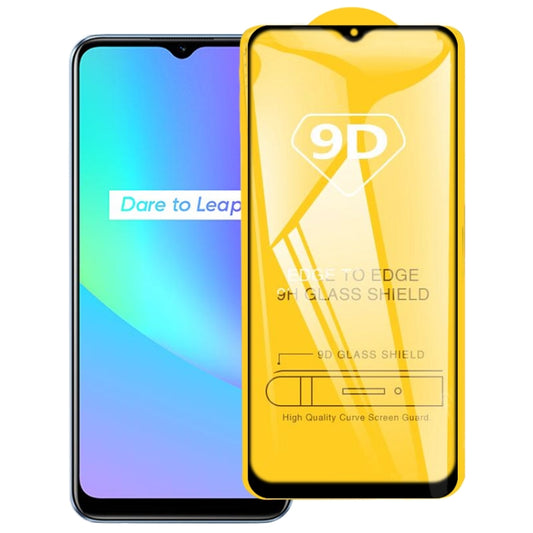 For OPPO Realme C25 9D Full Glue Full Screen Tempered Glass Film - Realme Tempered Glass by buy2fix | Online Shopping UK | buy2fix