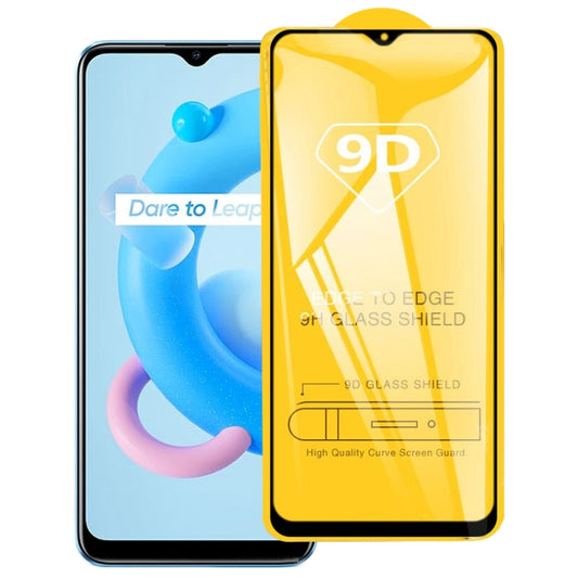 For OPPO Realme C20 9D Full Glue Full Screen Tempered Glass Film - Realme Tempered Glass by buy2fix | Online Shopping UK | buy2fix