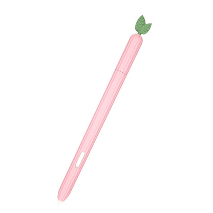 For Samsung Galaxy Tab S7 SM-870 / SM-T875 Fruit and Vegetable Shape Stylus Silicone Protective Case(Peach) - Pencil Accessories by buy2fix | Online Shopping UK | buy2fix
