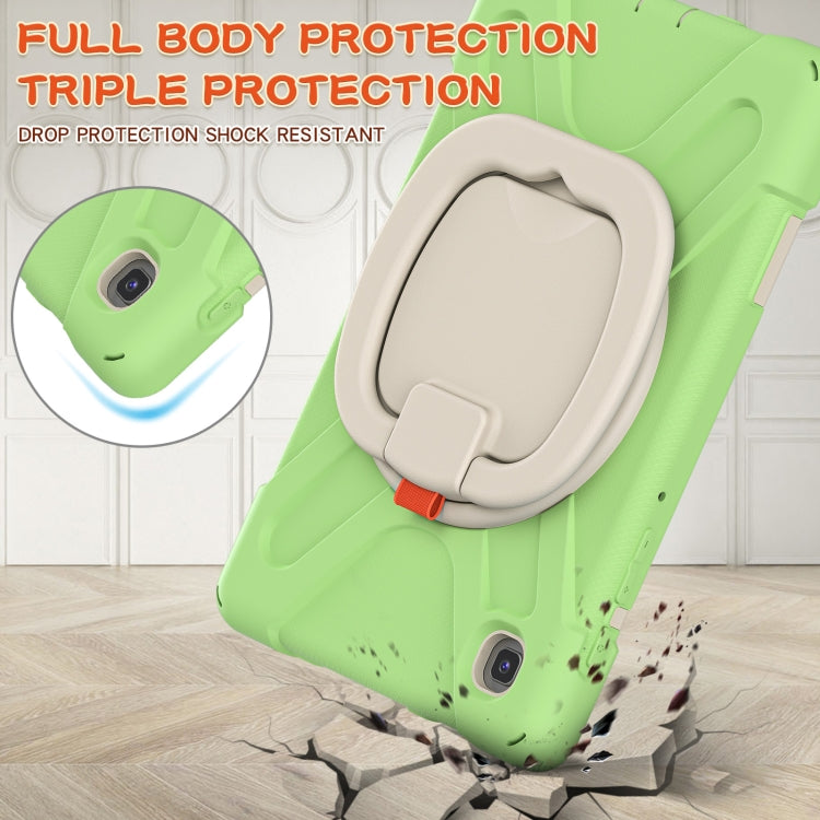 For Samsung Galaxy Tab A7 Lite T220 / T225 Silicone + PC Protective Case with Holder & Shoulder Strap(Matcha Green) - Tab A7 Lite T220 / T225 by buy2fix | Online Shopping UK | buy2fix