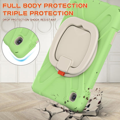 For Samsung Galaxy Tab A7 Lite T220 / T225 Silicone + PC Protective Case with Holder & Shoulder Strap(Matcha Green) - Tab A7 Lite T220 / T225 by buy2fix | Online Shopping UK | buy2fix
