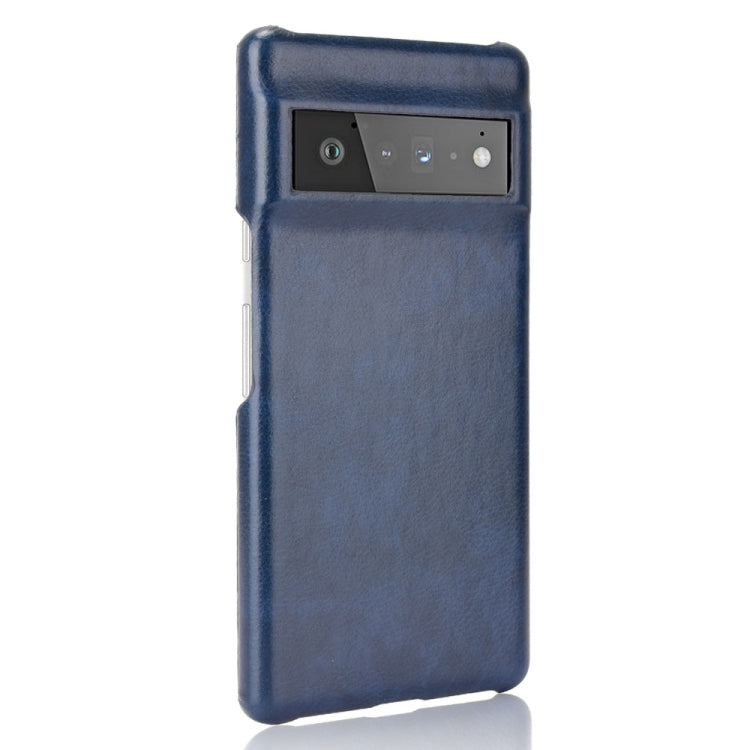 For Google Pixel 6 Pro Shockproof Litchi Texture PC + PU Case(Blue) - Google Cases by buy2fix | Online Shopping UK | buy2fix