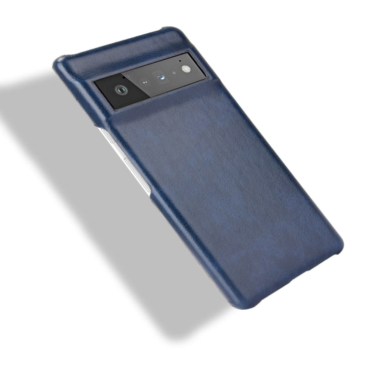 For Google Pixel 6 Pro Shockproof Litchi Texture PC + PU Case(Blue) - Google Cases by buy2fix | Online Shopping UK | buy2fix