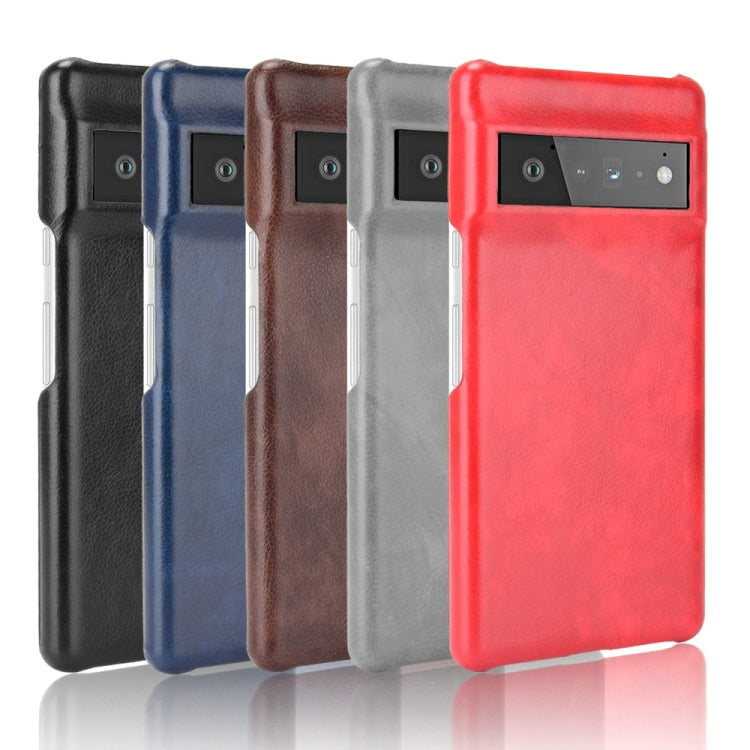 For Google Pixel 6 Pro Shockproof Litchi Texture PC + PU Case(Blue) - Google Cases by buy2fix | Online Shopping UK | buy2fix