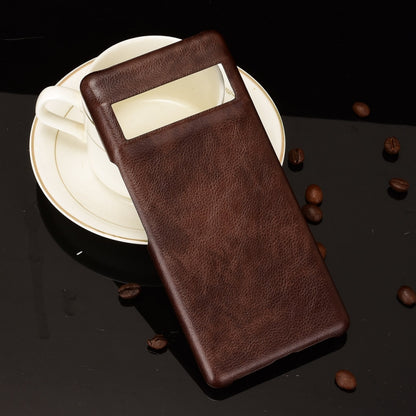 For Google Pixel 6 Pro Shockproof Litchi Texture PC + PU Case(Brown) - Google Cases by buy2fix | Online Shopping UK | buy2fix