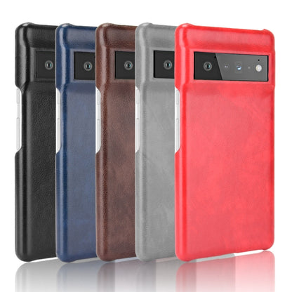 For Google Pixel 6 Pro Shockproof Litchi Texture PC + PU Case(Brown) - Google Cases by buy2fix | Online Shopping UK | buy2fix