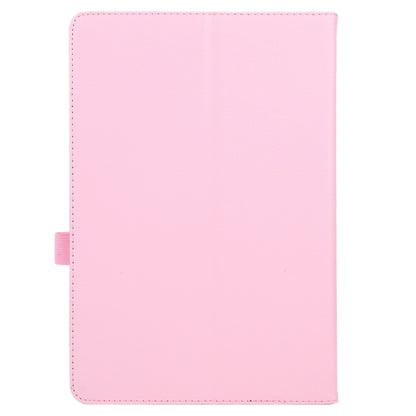 For Amazon Fire HD 10 2021 Litchi Texture Solid Color Horizontal Flip Leather Case with Holder & Pen Slot(Pink) - Amazon by buy2fix | Online Shopping UK | buy2fix
