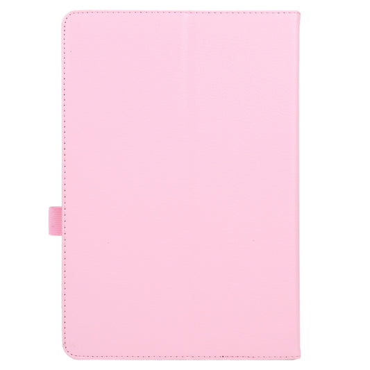 For Amazon Fire HD 10 2021 Litchi Texture Solid Color Horizontal Flip Leather Case with Holder & Pen Slot(Pink) - Amazon by buy2fix | Online Shopping UK | buy2fix