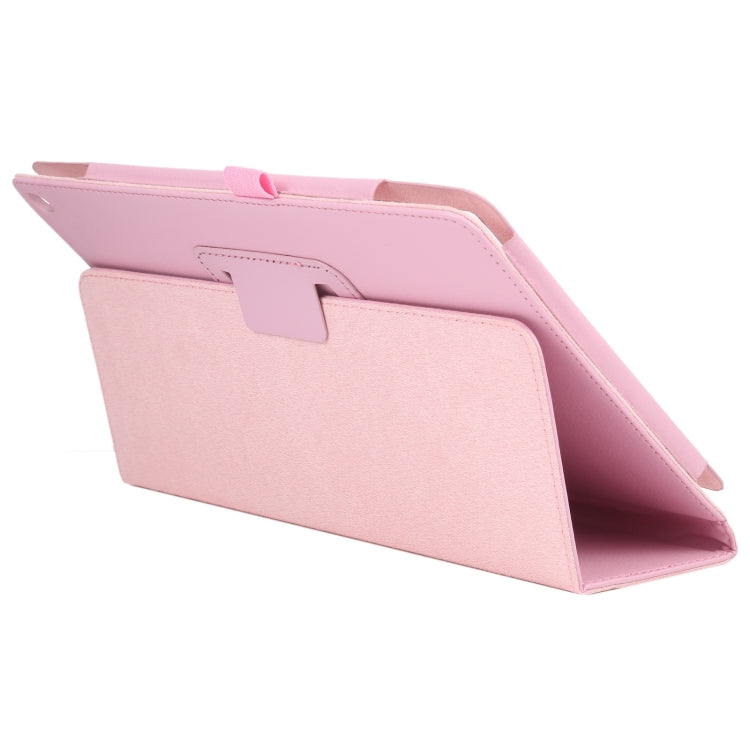 For Amazon Fire HD 10 2021 Litchi Texture Solid Color Horizontal Flip Leather Case with Holder & Pen Slot(Pink) - Amazon by buy2fix | Online Shopping UK | buy2fix