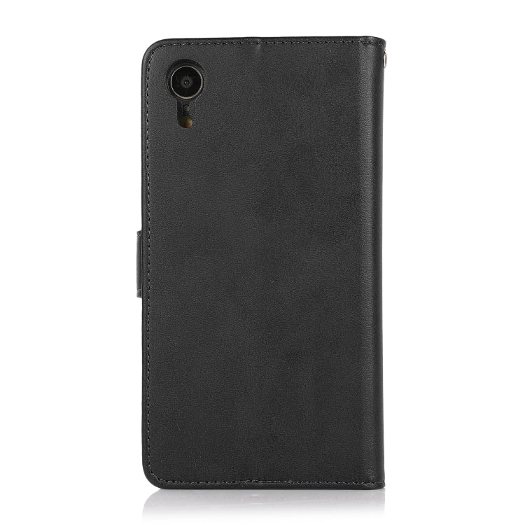 For iPhone XR Calf Texture 2 in 1 Detachable Magnetic Back Cover Horizontal Flip Leather Case with Holder & Card Slots & Wallet & Photo Frame(Black) - More iPhone Cases by buy2fix | Online Shopping UK | buy2fix