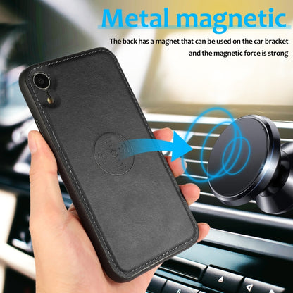 For iPhone XR Calf Texture 2 in 1 Detachable Magnetic Back Cover Horizontal Flip Leather Case with Holder & Card Slots & Wallet & Photo Frame(Black) - More iPhone Cases by buy2fix | Online Shopping UK | buy2fix