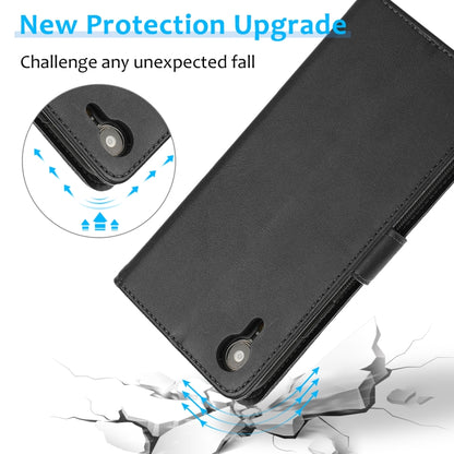 For iPhone XR Calf Texture 2 in 1 Detachable Magnetic Back Cover Horizontal Flip Leather Case with Holder & Card Slots & Wallet & Photo Frame(Black) - More iPhone Cases by buy2fix | Online Shopping UK | buy2fix
