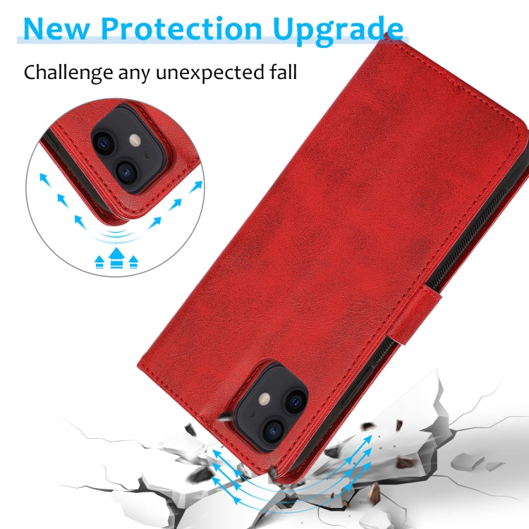 For iPhone 11 Calf Texture 2 in 1 Detachable Magnetic Back Cover Horizontal Flip Leather Case with Holder & Card Slots & Wallet & Photo Frame (Red) - iPhone 11 Cases by buy2fix | Online Shopping UK | buy2fix