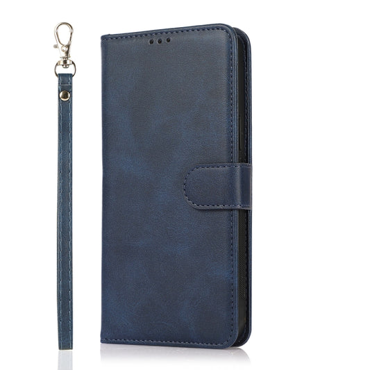 For iPhone 11 Calf Texture 2 in 1 Detachable Magnetic Back Cover Horizontal Flip Leather Case with Holder & Card Slots & Wallet & Photo Frame (Blue) - iPhone 11 Cases by buy2fix | Online Shopping UK | buy2fix