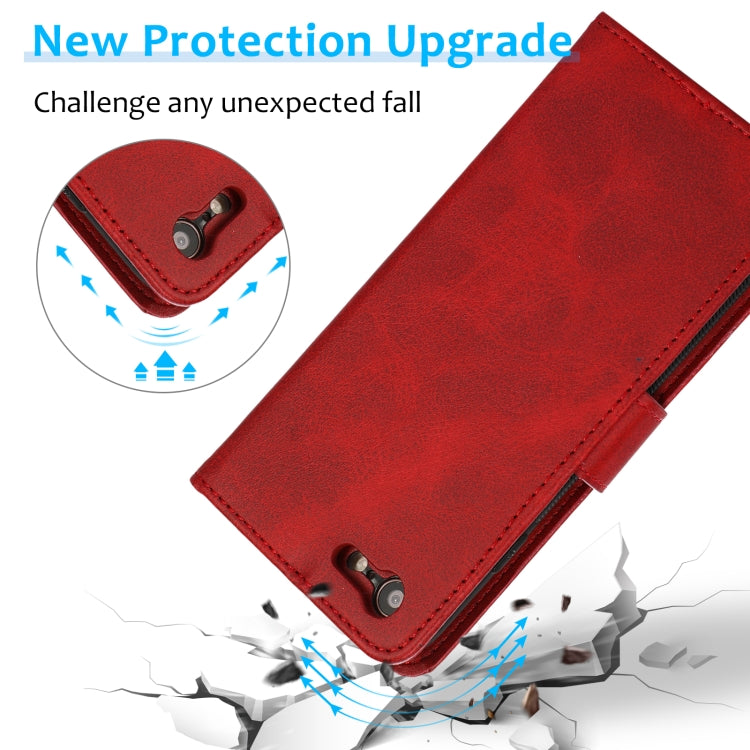 For iPhone SE 2022 / SE 2020 / 8 / 7 Calf Texture 2 in 1 Detachable Magnetic Back Cover Horizontal Flip Leather Case with Holder & Card Slots & Wallet & Photo Frame(Red) - iPhone SE 2022 / 2020 / 8 / 7 Cases by buy2fix | Online Shopping UK | buy2fix
