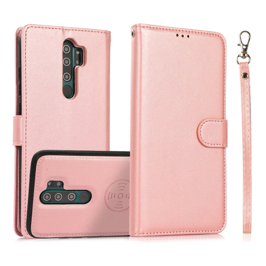 For Xiaomi Redmi Note 8 Pro Calf Texture 2 in 1 Detachable Magnetic Back Cover Horizontal Flip Leather Case with Holder & Card Slots & Wallet & Photo Frame(Rose Gold) - Xiaomi Cases by buy2fix | Online Shopping UK | buy2fix
