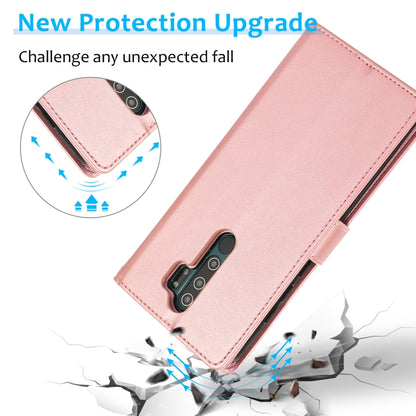 For Xiaomi Redmi Note 8 Pro Calf Texture 2 in 1 Detachable Magnetic Back Cover Horizontal Flip Leather Case with Holder & Card Slots & Wallet & Photo Frame(Rose Gold) - Xiaomi Cases by buy2fix | Online Shopping UK | buy2fix