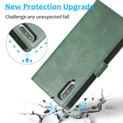 For Samsung Galaxy A50 Calf Texture 2 in 1 Detachable Magnetic Back Cover Horizontal Flip Leather Case with Holder & Card Slots & Wallet & Photo Frame(Green) by buy2fix