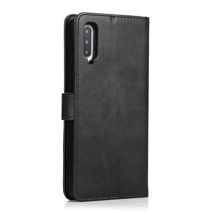 For Samsung Galaxy A50 Calf Texture 2 in 1 Detachable Magnetic Back Cover Horizontal Flip Leather Case with Holder & Card Slots & Wallet & Photo Frame(Black) by buy2fix