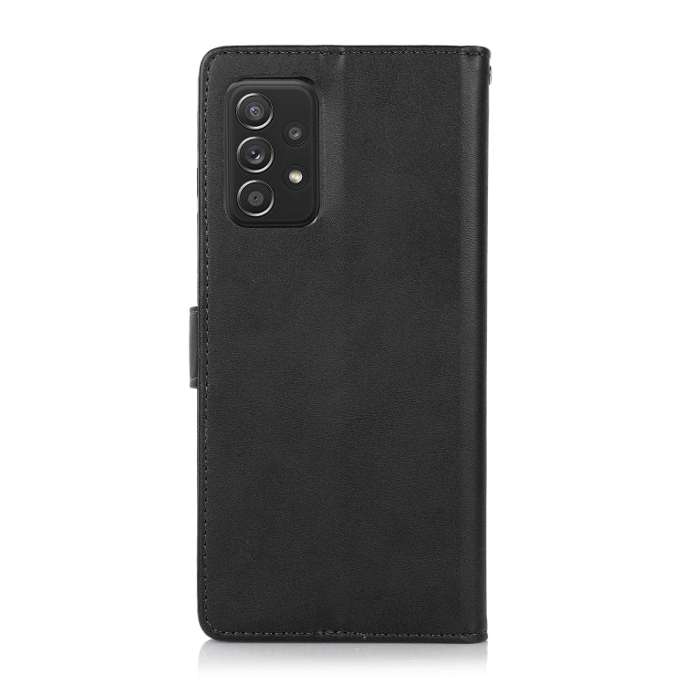 For Samsung Galaxy A52 5G / 4G Calf Texture 2 in 1 Detachable Magnetic Back Cover Horizontal Flip Leather Case with Holder & Card Slots & Wallet & Photo Frame(Black) by buy2fix